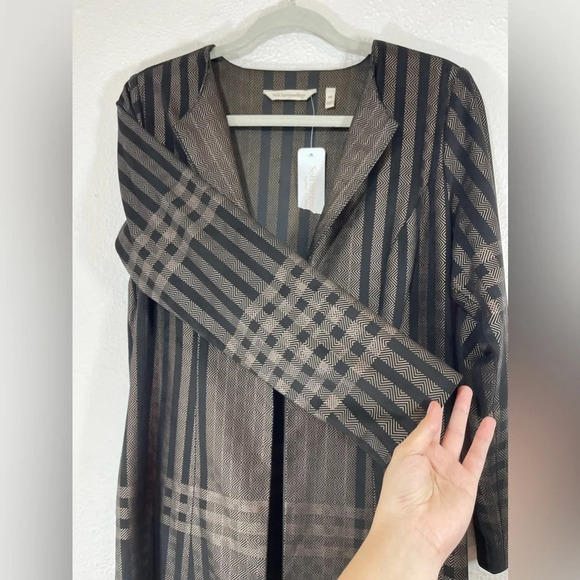 Soft Surroundings NWT Stonehaven Plaid Duster Coat Cardigan Jacket Women’s Sz PM - Picture 7 of 15